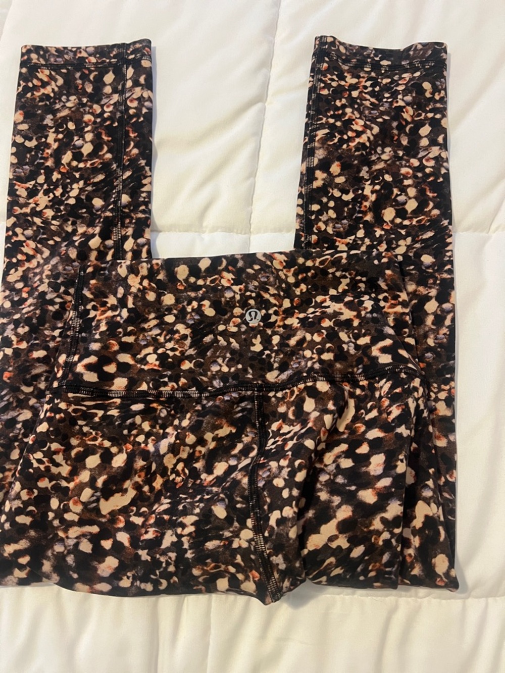 lululemon athletica Black & Brown Speckled Ankle Leggings - Picture 2 of 2